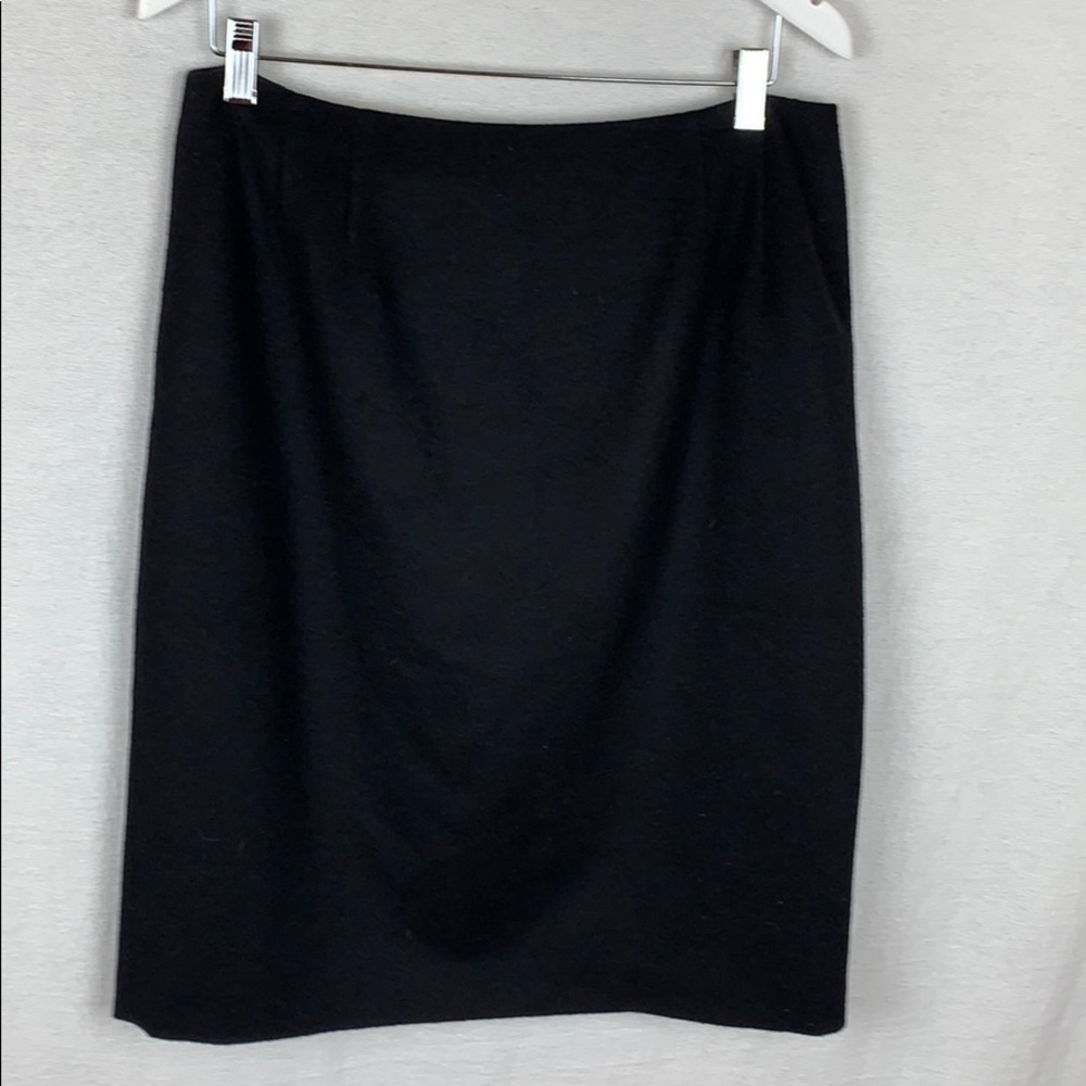 Talbots Pure Camel Hair Black Pencil Skirt 14P